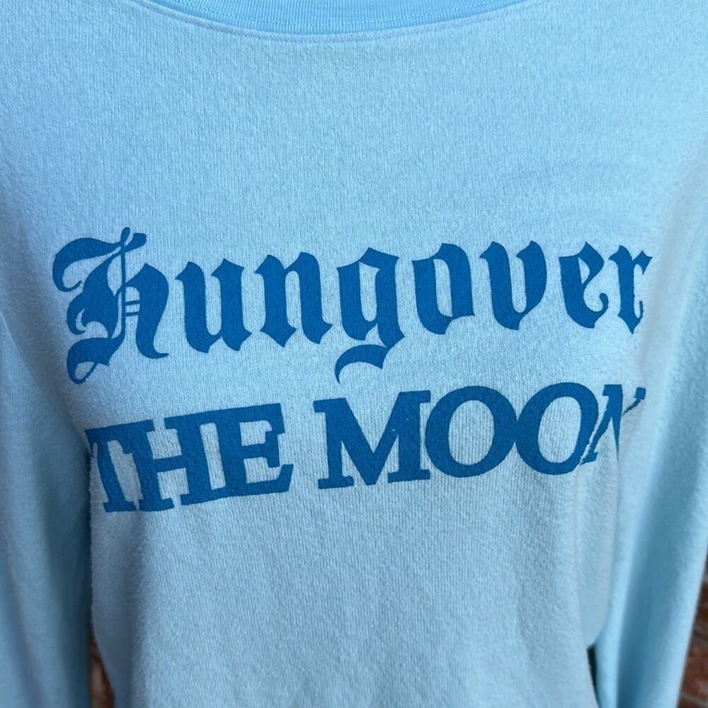 Wildfox Hungover The Moon Baggy Beach Jumper Sweatshirt S Blue NWT Vintage Soft - Picture 2 of 7